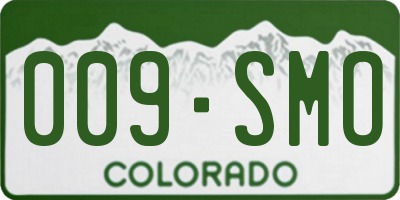 CO license plate 009SMO