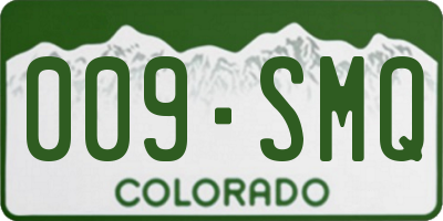 CO license plate 009SMQ