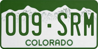 CO license plate 009SRM