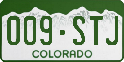 CO license plate 009STJ