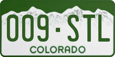 CO license plate 009STL