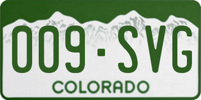 CO license plate 009SVG