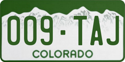CO license plate 009TAJ