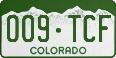 CO license plate 009TCF