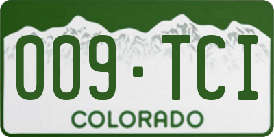 CO license plate 009TCI