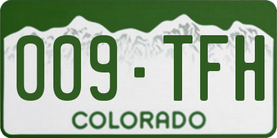 CO license plate 009TFH