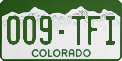 CO license plate 009TFI
