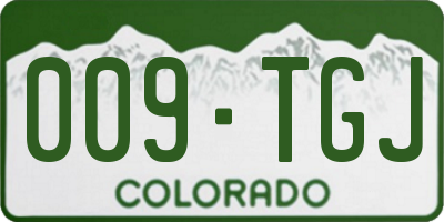 CO license plate 009TGJ