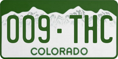 CO license plate 009THC