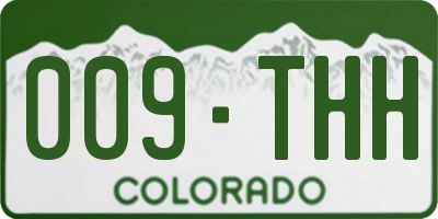 CO license plate 009THH