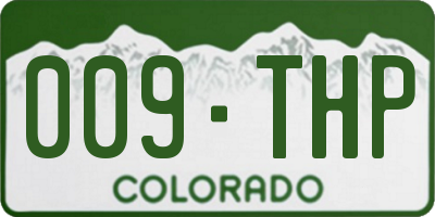 CO license plate 009THP