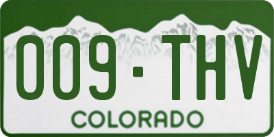 CO license plate 009THV