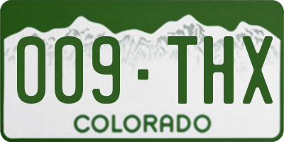 CO license plate 009THX