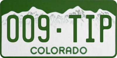 CO license plate 009TIP