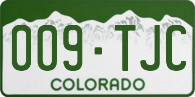 CO license plate 009TJC
