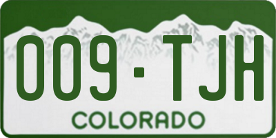 CO license plate 009TJH