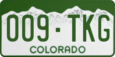 CO license plate 009TKG