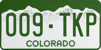 CO license plate 009TKP