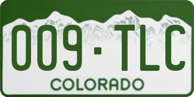 CO license plate 009TLC