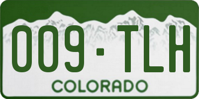 CO license plate 009TLH