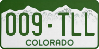 CO license plate 009TLL