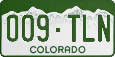 CO license plate 009TLN