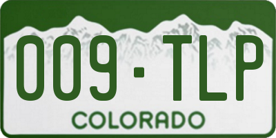 CO license plate 009TLP