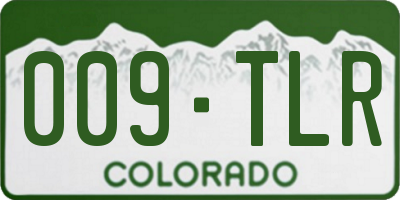 CO license plate 009TLR