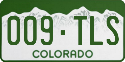 CO license plate 009TLS