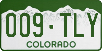 CO license plate 009TLY