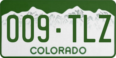 CO license plate 009TLZ