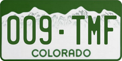 CO license plate 009TMF