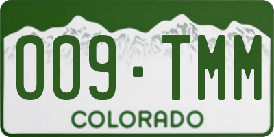 CO license plate 009TMM