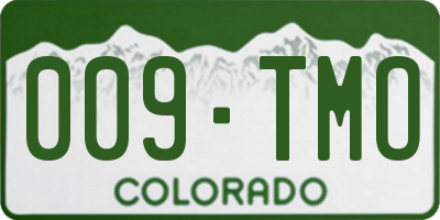CO license plate 009TMO