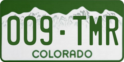 CO license plate 009TMR