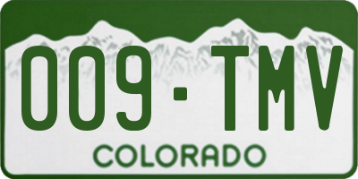 CO license plate 009TMV