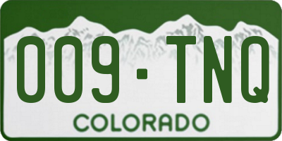 CO license plate 009TNQ