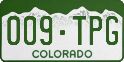 CO license plate 009TPG