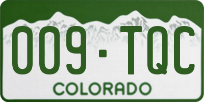 CO license plate 009TQC
