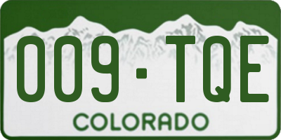 CO license plate 009TQE