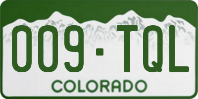 CO license plate 009TQL