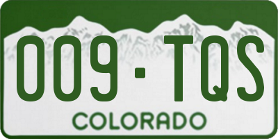 CO license plate 009TQS