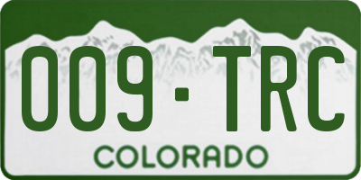 CO license plate 009TRC