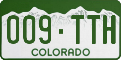 CO license plate 009TTH