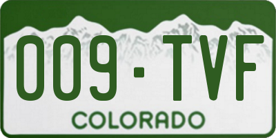 CO license plate 009TVF