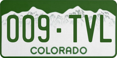 CO license plate 009TVL