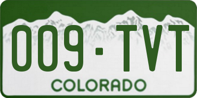 CO license plate 009TVT