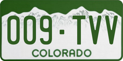 CO license plate 009TVV