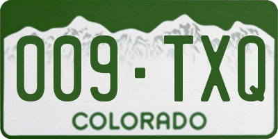 CO license plate 009TXQ