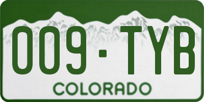 CO license plate 009TYB